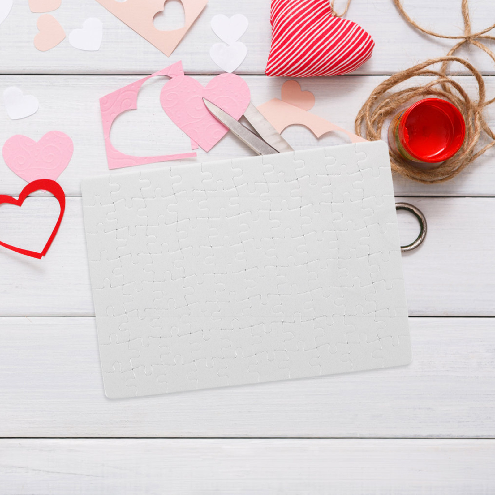 Puzzle Blank White - 4 Sheets Blank Puzzles for Sublimation