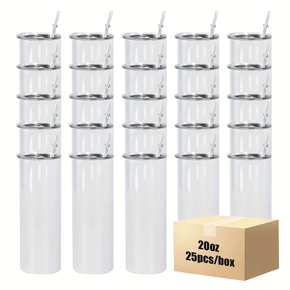 25pcs 20oz Straight Stainless  – обзор и цена Tumbler 20Oz White