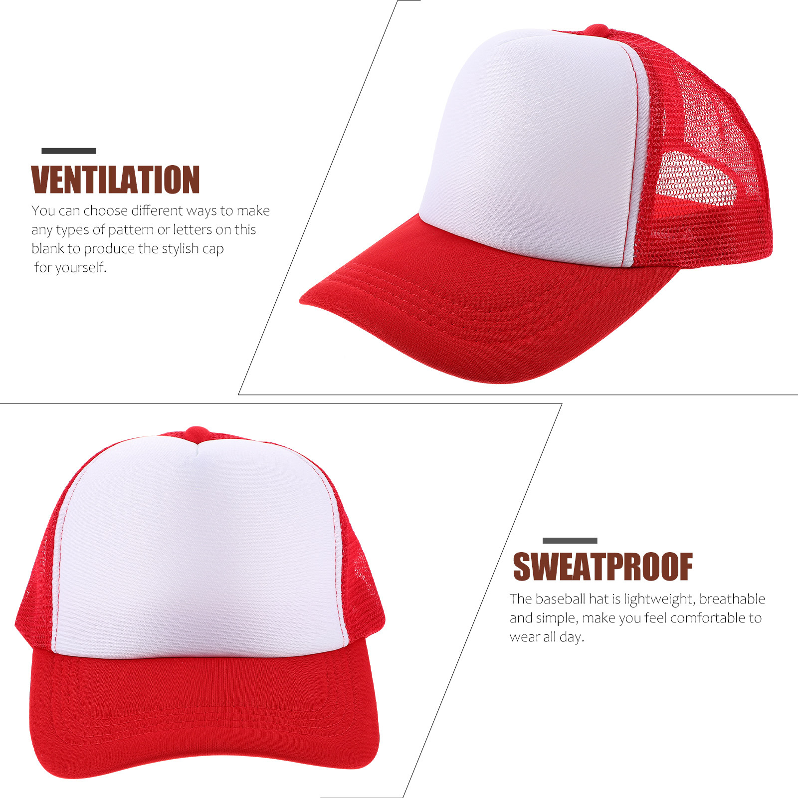5Pcs Blank Mesh Baseball Caps  – обзор и цена Hat Sublimation Blank