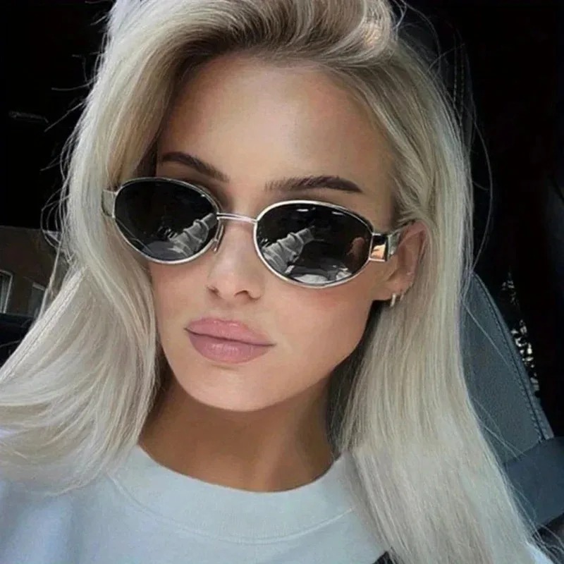 New Oval Sunglasses for Women  – обзор и цена Metal Photo Panel