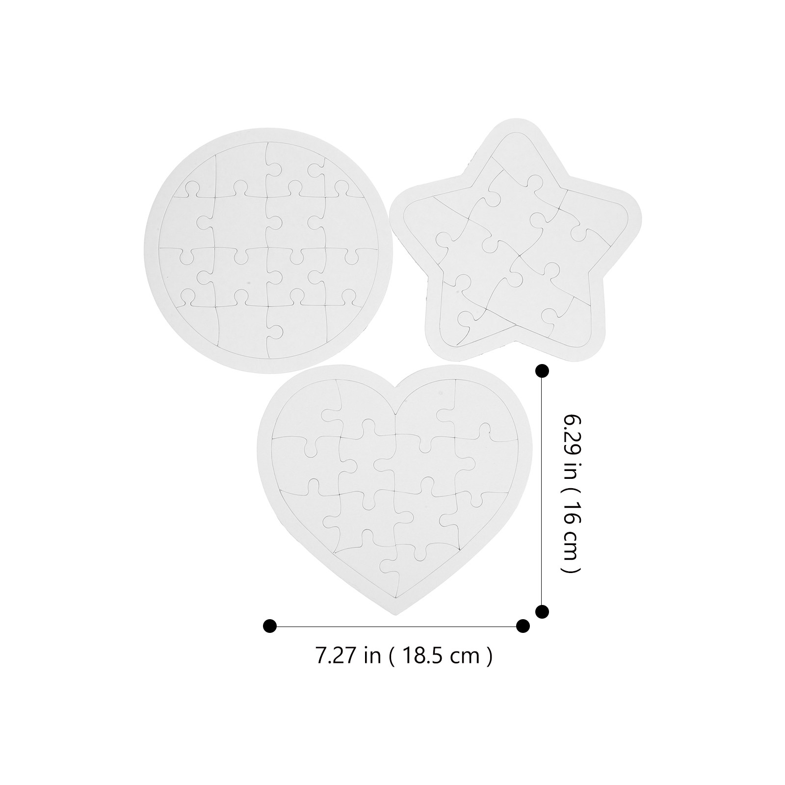 6Pcs Cartoon Blank DIY Drawing – обзор и цена Puzzle Blank White