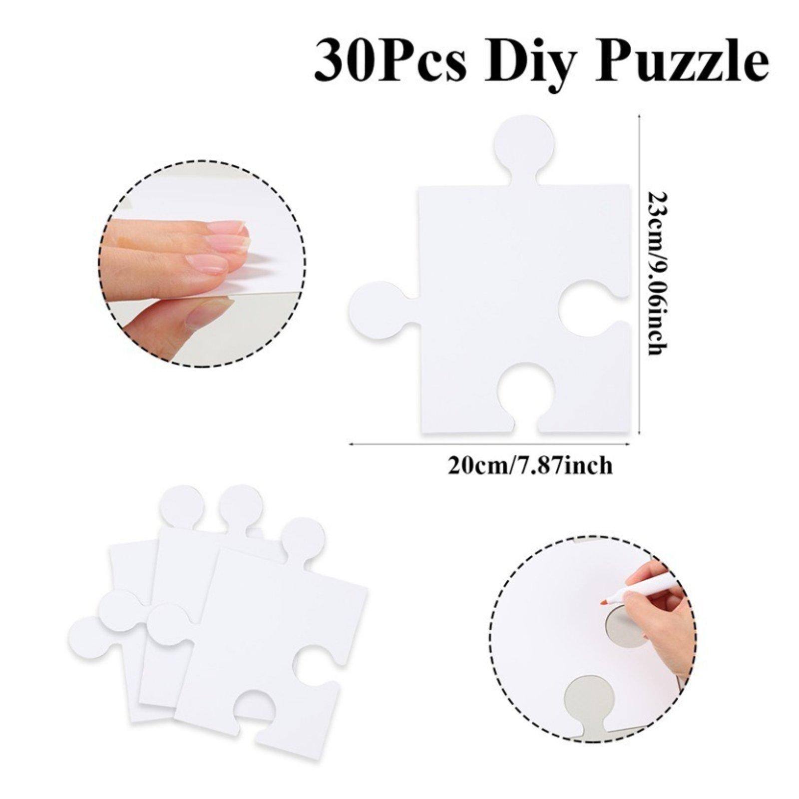 30 Pieces Blank Puzzle Pieces  – обзор и цена Puzzle Blank White
