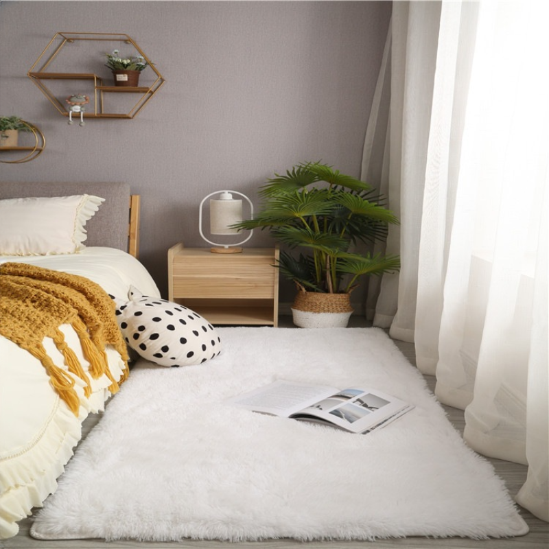 Fluffy Cream White Woolen Rug  – обзор и цена Door Mat Blank