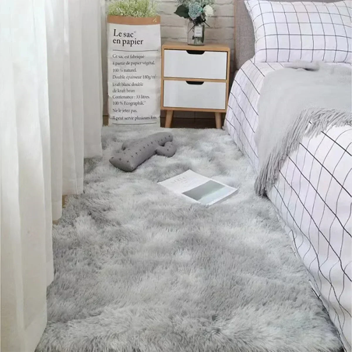 Fluffy Cream White Woolen Rug  – обзор и цена Door Mat Blank