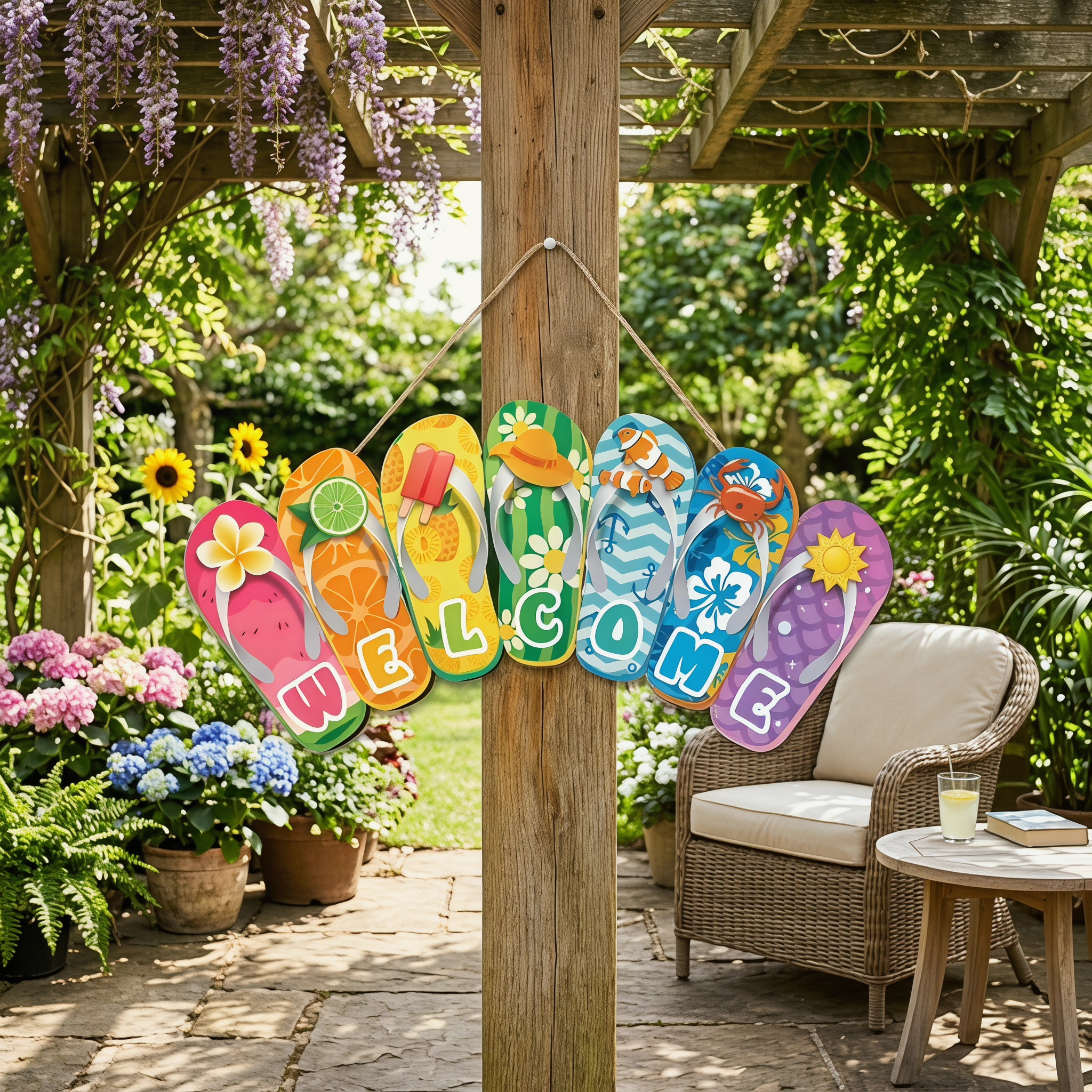 Hello Summer Felt Slippers Doo – обзор и цена Yard Sign Blank