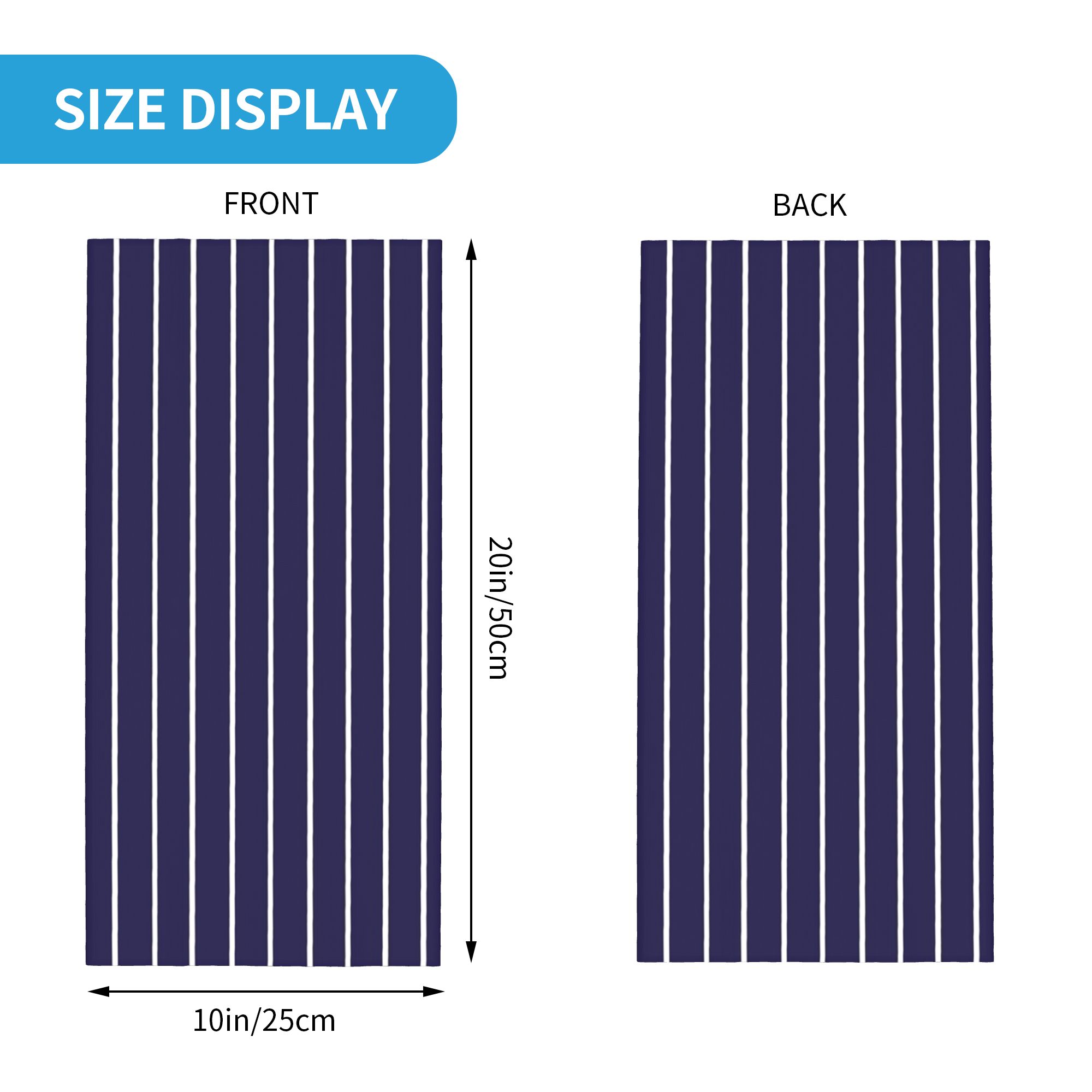 Navy Blue and White stripes Pi – обзор и цена Bandana Blank White