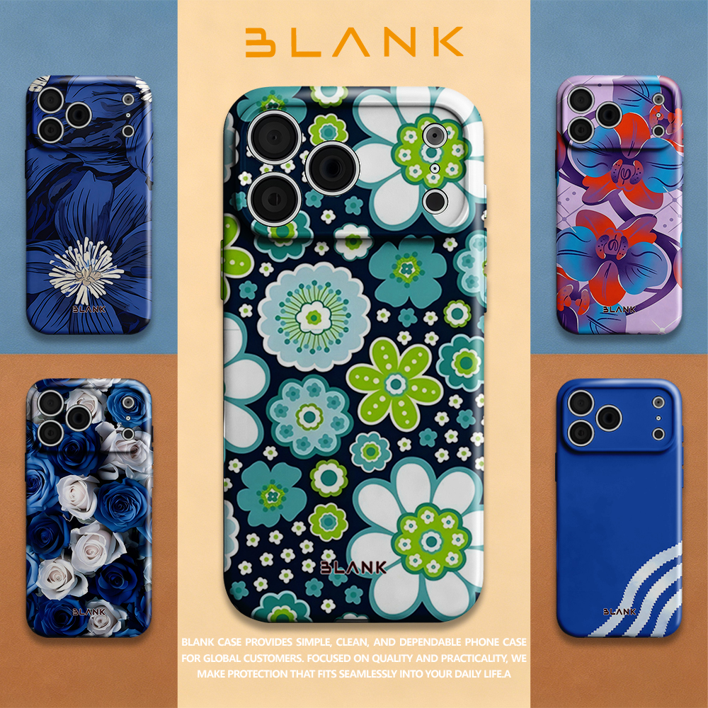 Blue and Green Floral Print Fo – обзор и цена Phone Case Blank Print
