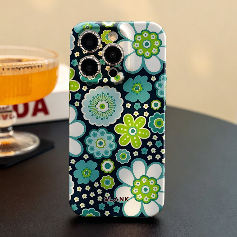 Blue and Green Floral Print Fo – обзор и цена Phone Case Blank Print