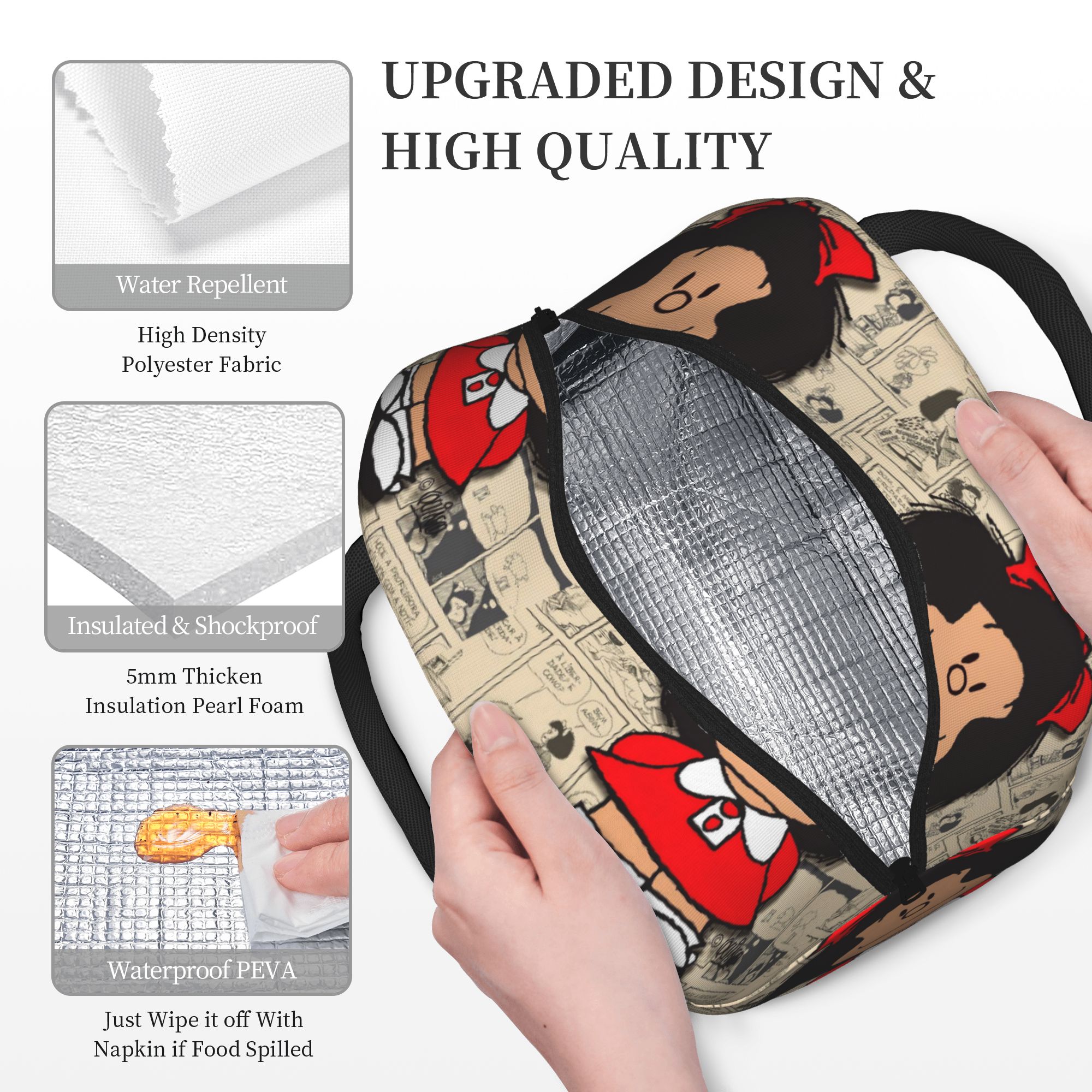 Mafalda Comic Insulated Lunch  – обзор и цена Tote Bag Sublimation