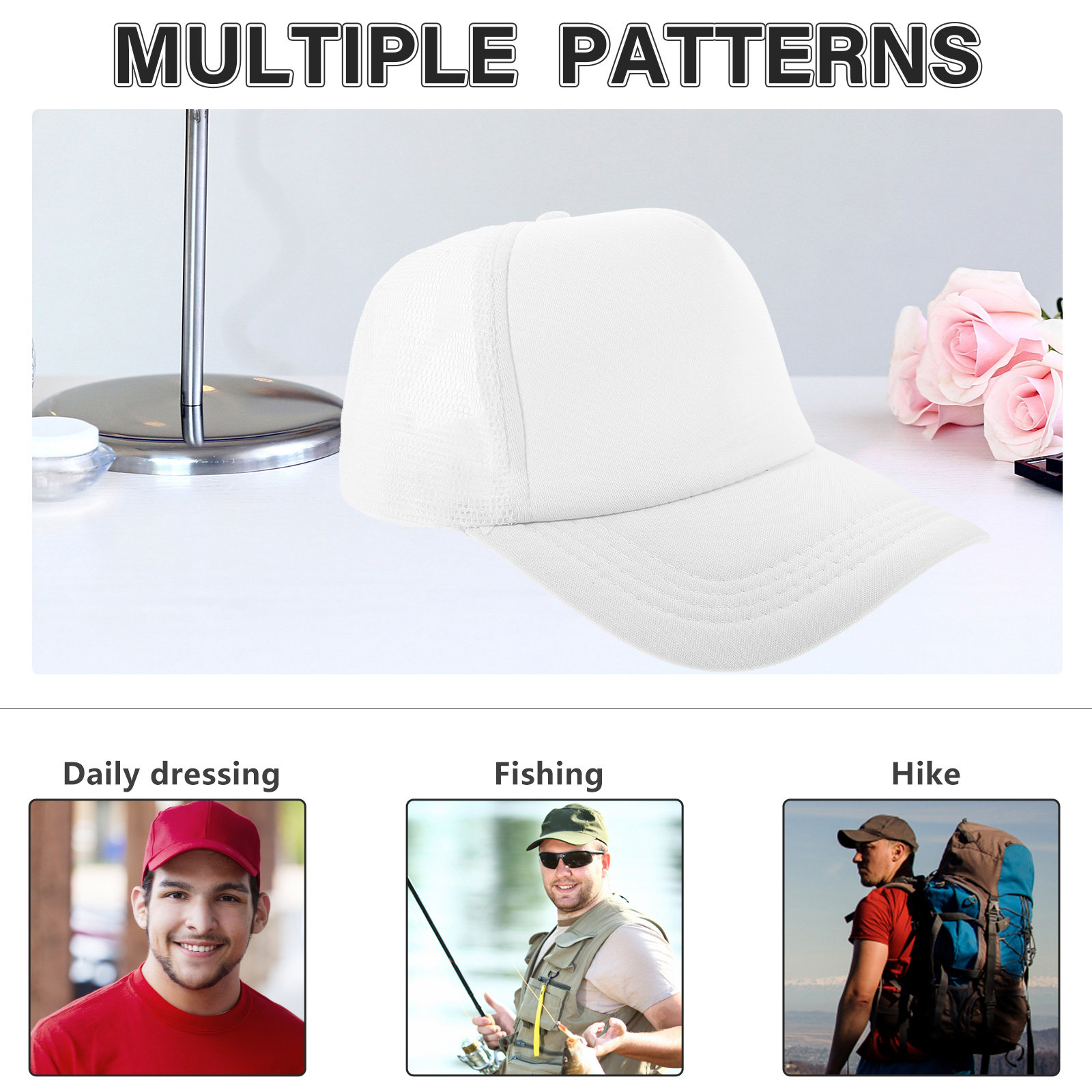10Pcs Blank Mesh Baseball Hats – обзор и цена Hat Sublimation Blank